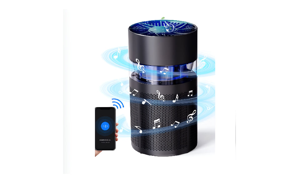 HEPA Air Purifier, Essential Oil Diffuser, Bluetooth Speaker & Ambient Light